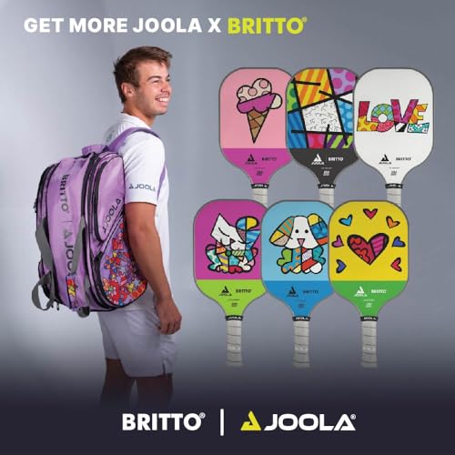 JOOLA شريط حماية حافة JOOLA x Britto - حماية إضافية لحافة المضرب وتغطية شريط الوزن. تصميمات ملونة مخصصة من روميرو بريتو. يناسب معظم علامات وأحجام المضارب. - Image 3