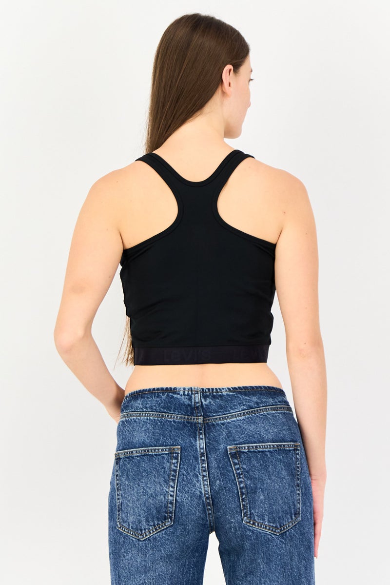 Levi's تي شيرت بلا أكمام دائري العنق للنساء، أسود - Image 3