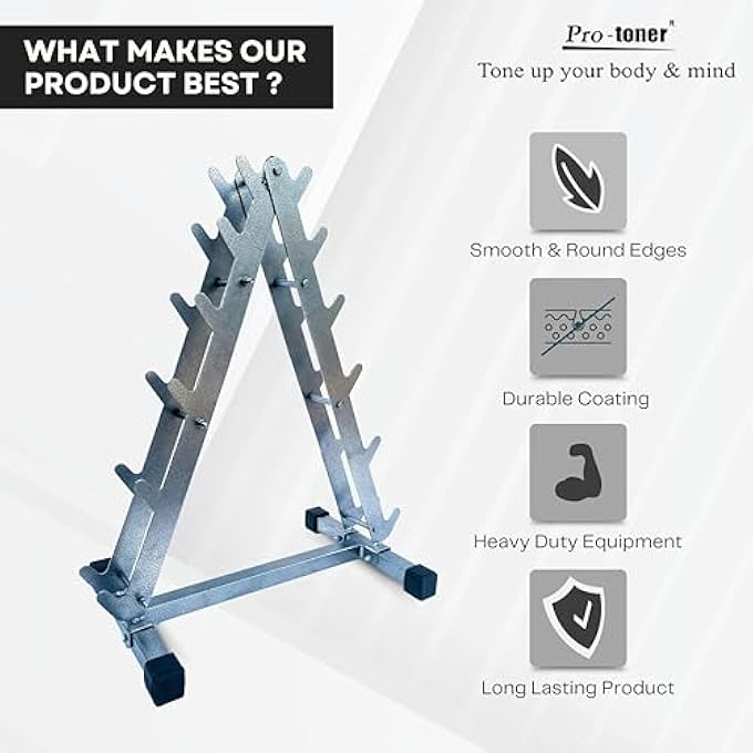 Pro-toner Dumbbell Rack For 6 Pairs For Home Gym Fitness - Image 5