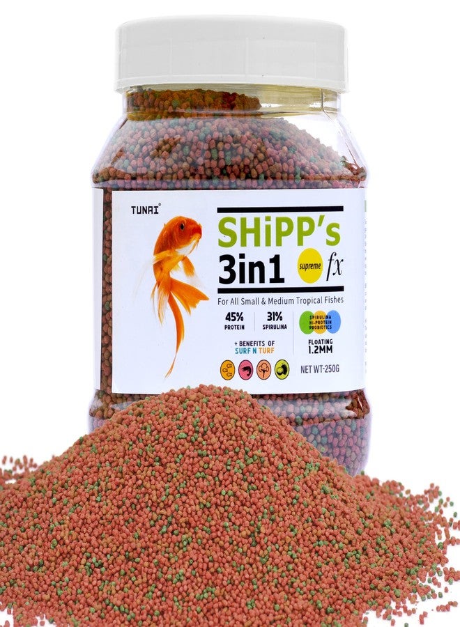 TUNAI 3In1 1Mm Pellets Shipp Formula Fish Food|250G|Aquarium Fish Food for All Adult Small to Medium Tropical Fishes, 1 Count - Image 1