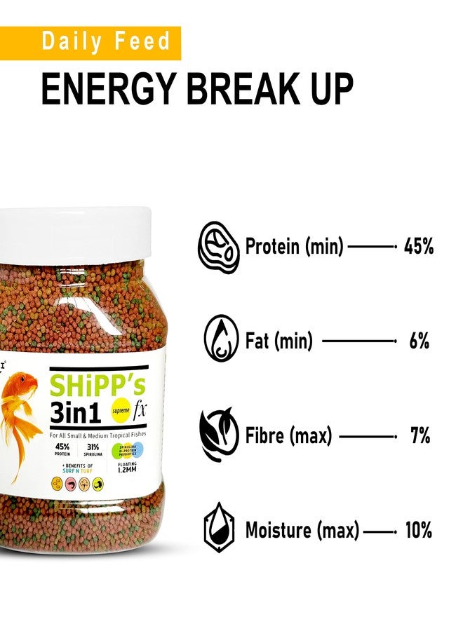 TUNAI 3In1 1Mm Pellets Shipp Formula Fish Food|250G|Aquarium Fish Food for All Adult Small to Medium Tropical Fishes, 1 Count - Image 5