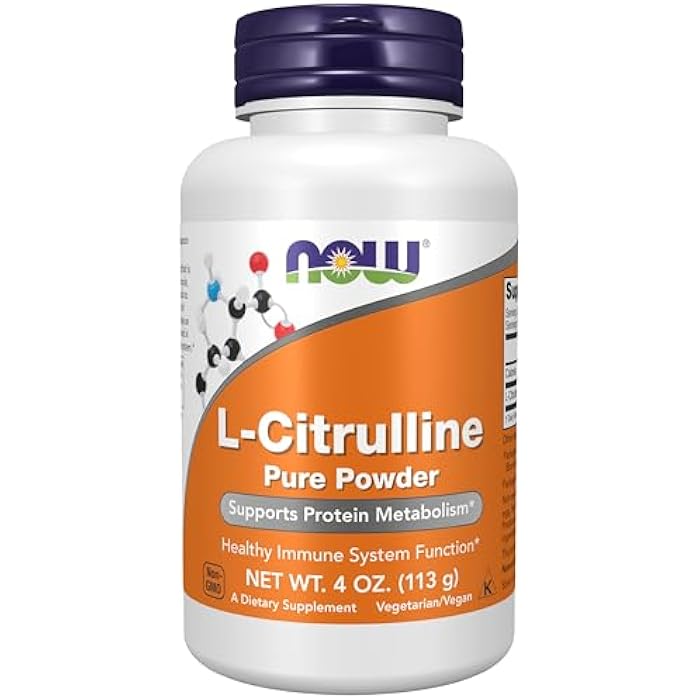NOW Supplements, L-Citrulline Pure Powder, Supports Protein Metabolism*, 4-Ounce - Image 1