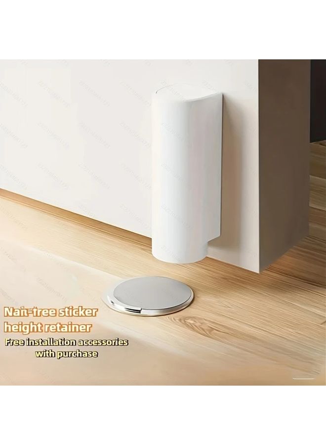Black Retractable Mesh Door Stopper Windproof Magnetic Base For Narrow Doors - Image 4