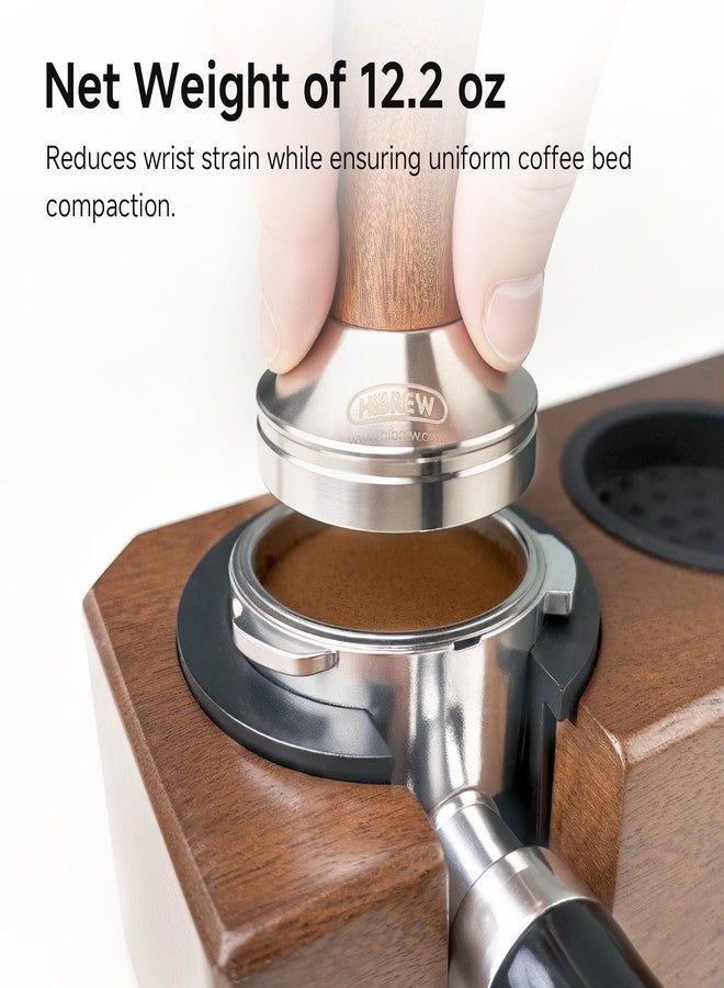 HiBREW 51mm Coffee Tamper - Espresso Tamper, Walnut + Stainless Steel - Image 5