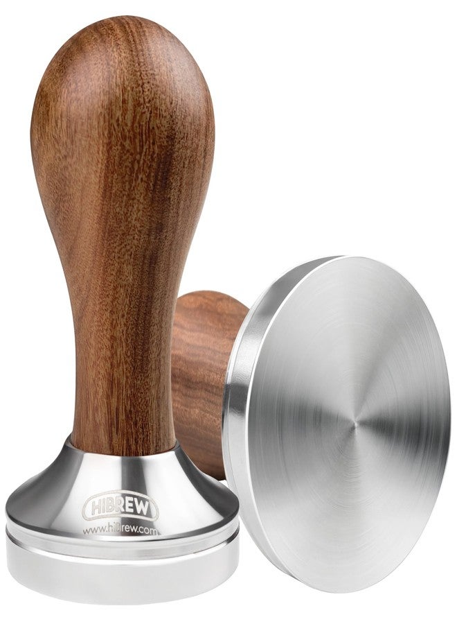 HiBREW 51mm Coffee Tamper - Espresso Tamper, Walnut + Stainless Steel - Image 1