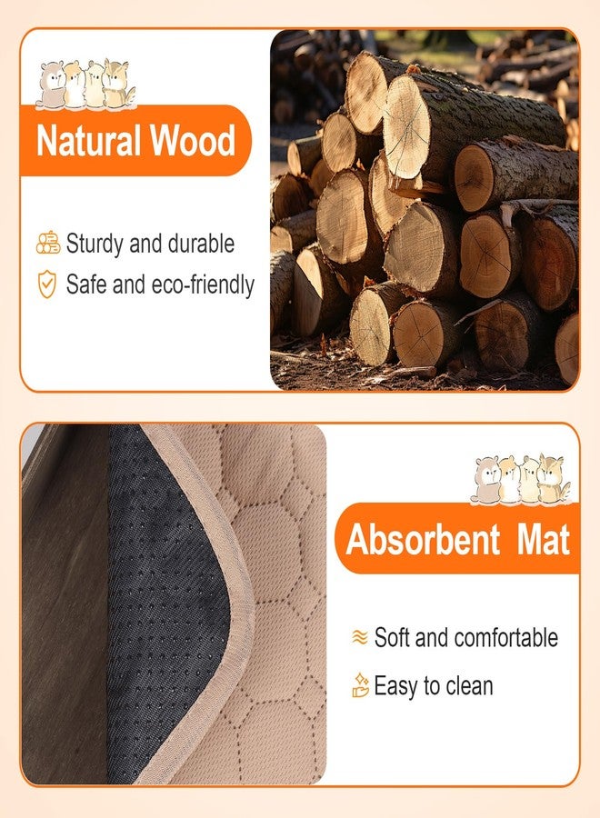 WHEARTED Upgraded Guinea Pig Hideouts and Houses, Detachable Wood Small Animals Accessories for Guinea Pig Bunny Castle Hide Hamster Hideout Chinchilla House Rabbit Hideout - Image 5