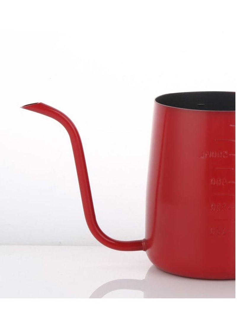 أحمر 12 أوقية 350 مل Gooseneck طويل ضيق الإبريق القهوة الشاي - Image 2