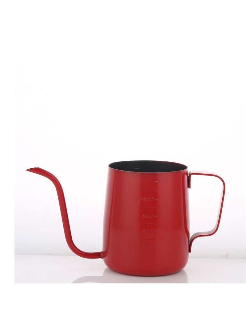 أحمر 12 أوقية 350 مل Gooseneck طويل ضيق الإبريق القهوة الشاي - Image 1