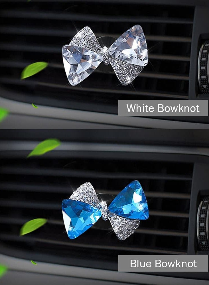 Rhinestone Car Air Vent Clips 2 Pack Stylish Oil Diffuser for Women Bling Car Accessories Practical Bowknot Design - Image 2