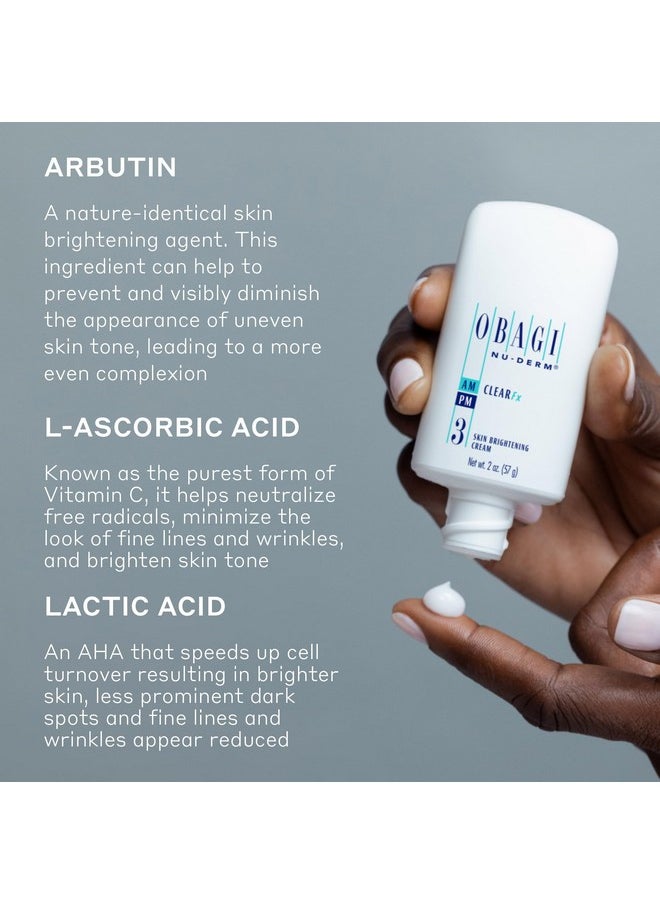 Obagi Medical Obagi Nu-Derm Clear Fx - Skin Brightening and Evening Cream with Arbutin, Vitamin C, and Lactic Acid - 2 oz  - Image 3