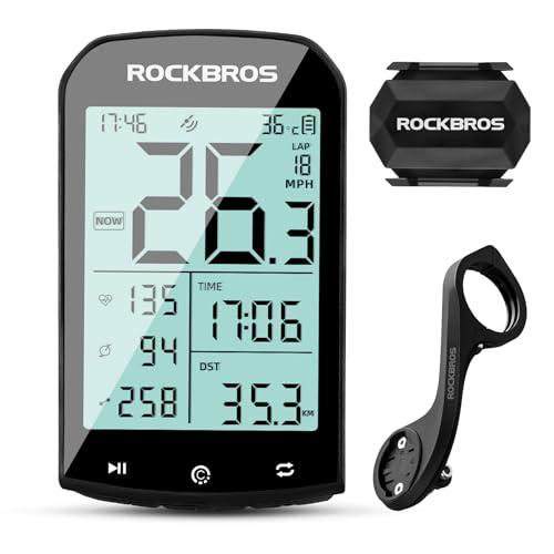 ROCKBROS Bike Computer Wireless Cycling Computers Bike Speedometer Odometer Bicycle Computer with Speed Cadence Sensor for Riding Cycling Waterproof 2.9inch LCD Screen - Image 1