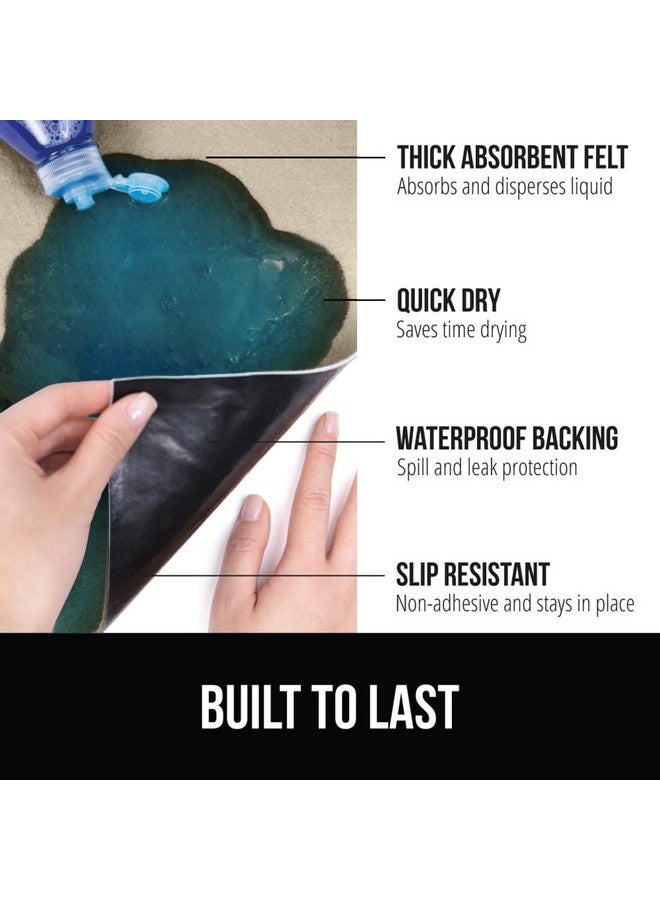 GORILLA GRIP LeakGuard Non-Adhesive Under Sink Mat for Kitchen Cabinet, Waterproof Quick Dry Shelf Liner, Durable Absorbent Felt Mats for Bathroom Sinks, Cabinets, Dresser, Easy to Trim, 24x30 Beige - Image 2