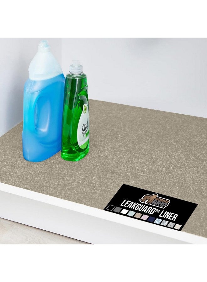 GORILLA GRIP LeakGuard Non-Adhesive Under Sink Mat for Kitchen Cabinet, Waterproof Quick Dry Shelf Liner, Durable Absorbent Felt Mats for Bathroom Sinks, Cabinets, Dresser, Easy to Trim, 24x30 Beige - Image 1