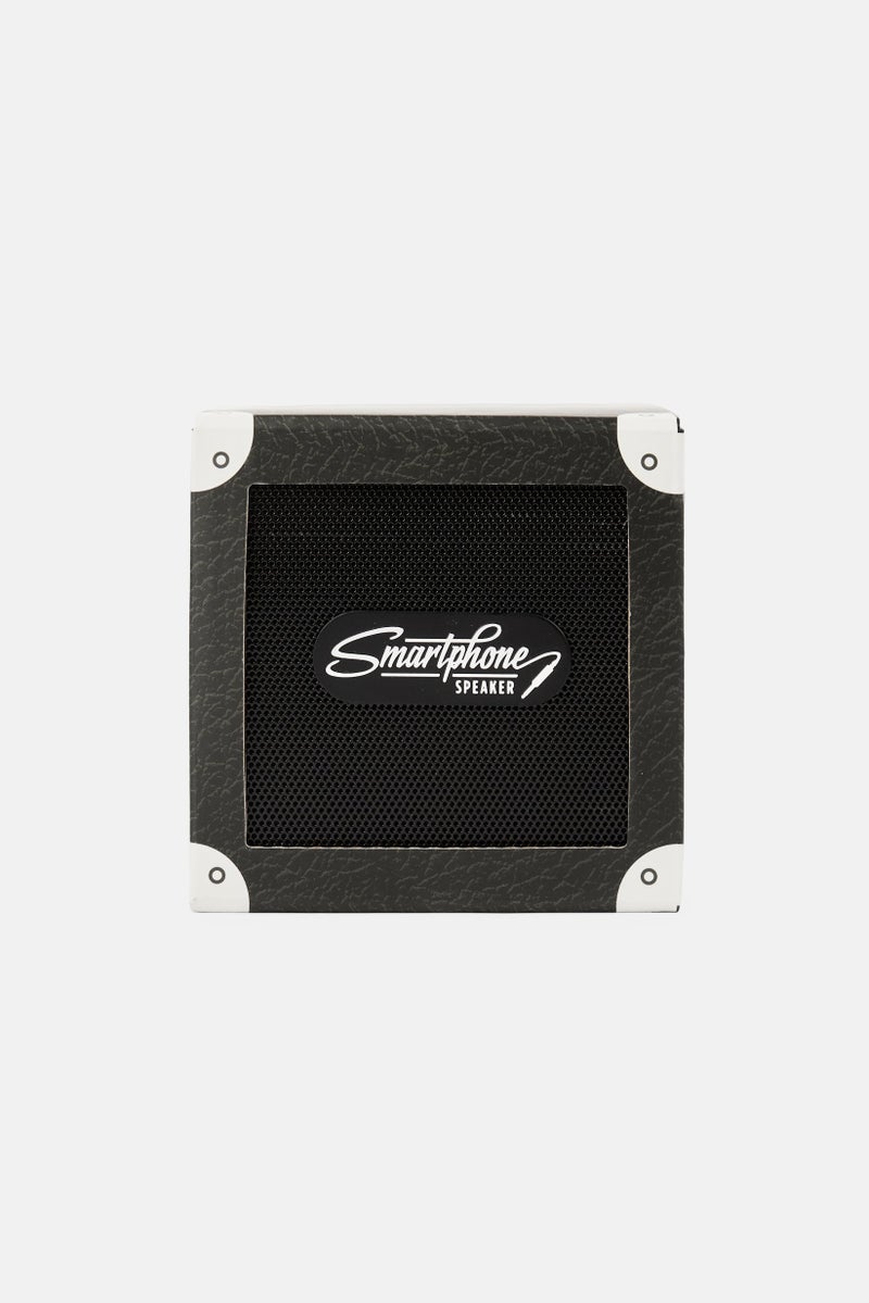 Luckies صندوق مكبر صوت الهاتف الذكي، أسود - Image 1