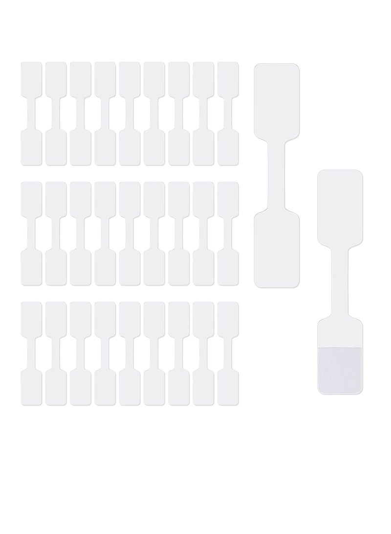 Blank Jewelry Price Tags Stickers, Self Adhesive White Jewelry Price Label, Barbell Label for Necklace Earring Price Identify Rectangle Label (500 Pieces)