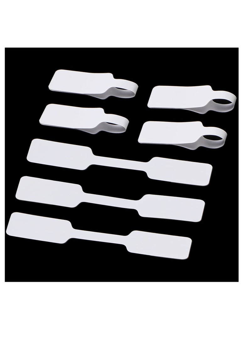Blank Jewelry Price Tags Stickers, Self Adhesive White Jewelry Price Label, Barbell Label for Necklace Earring Price Identify Rectangle Label (500 Pieces)
