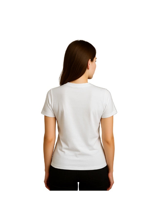 PRINTSHOP4ME Adult Round Neck Combed Women's T Shirt 190 GSM Pure Cotton Basic Colors - Image 4