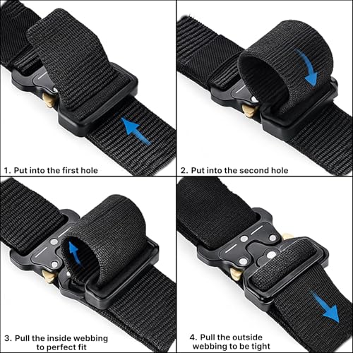TRAVALATE Nylon Belt for Men and Women | Military Style Heavy Duty Work Belt with Metal Buckle | Fit Sizes up to 40 Inches - Image 4