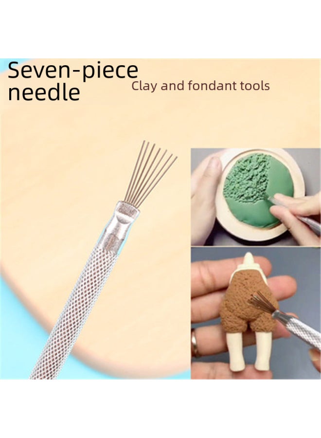 Frosted Biscuit Exhaust Needle Sugar-turning Special Needle Drawing Pen Adjusting Needle Year Handmade Baking Tools Household-Specifications:Stainless Steel Style 2 (seven Needle) - Image 3