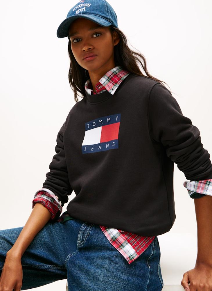 TOMMY JEANS Logo Crew Neck Sweatshirt - Image 3