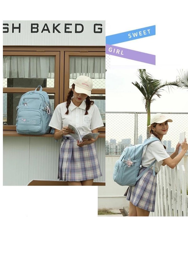 QSHOP Premium Quality School Backpack Laptop Backpack Waterproof Backpack with Plush Pendant Accessories for Teenagers Students Women (42 * 30 * 13cm)  - Image 5