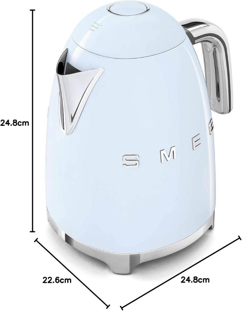 Smeg 50's Retro Style Kettle, 1.7L Capacity, Pastel Blue, Stainless Steel 1.7 L 2400 W KLF03PBUK Pastel Blue - Image 5