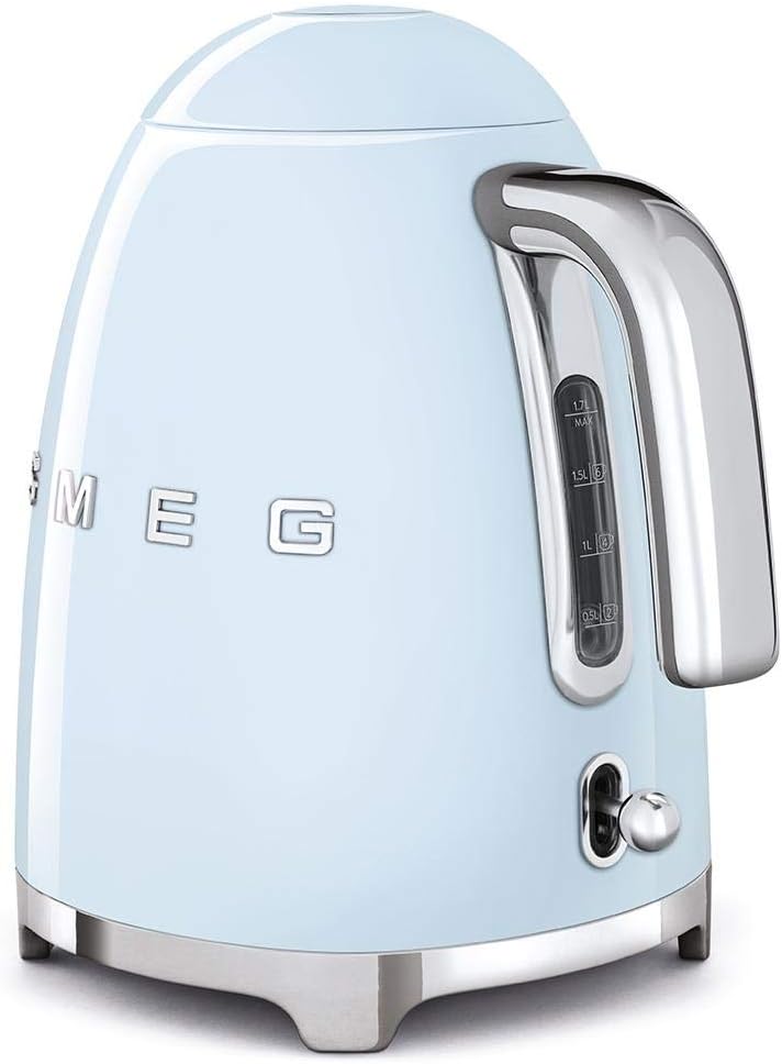 Smeg 50's Retro Style Kettle, 1.7L Capacity, Pastel Blue, Stainless Steel 1.7 L 2400 W KLF03PBUK Pastel Blue - Image 1