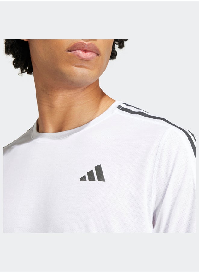 Adidas - Own the Run 3-Stripes T-Shirt - Image 1