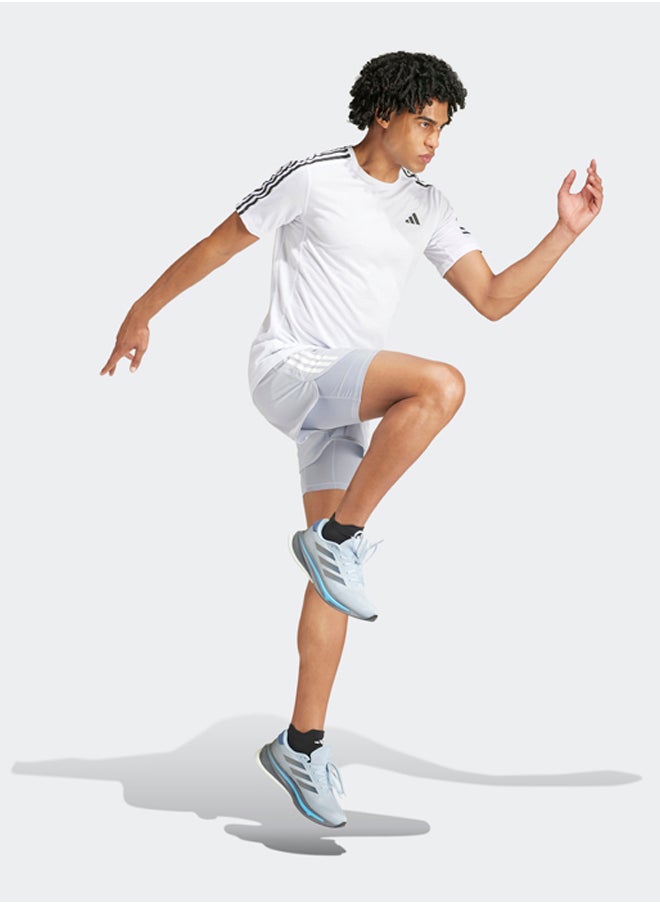 Adidas - Own the Run 3-Stripes T-Shirt - Image 1