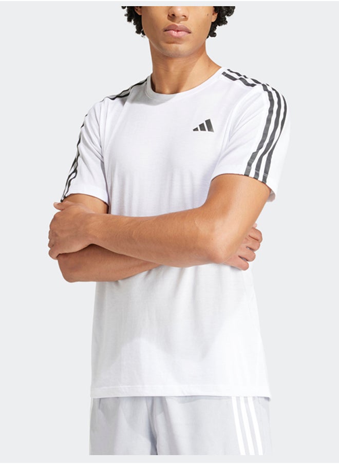Adidas - Own the Run 3-Stripes T-Shirt - Image 1