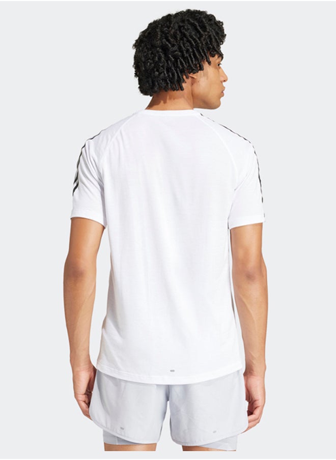 Adidas - Own the Run 3-Stripes T-Shirt - Image 1