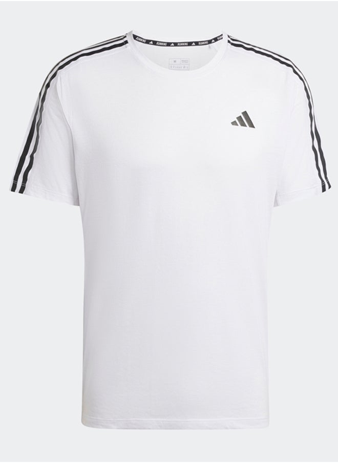 Adidas - Own the Run 3-Stripes T-Shirt - Image 1