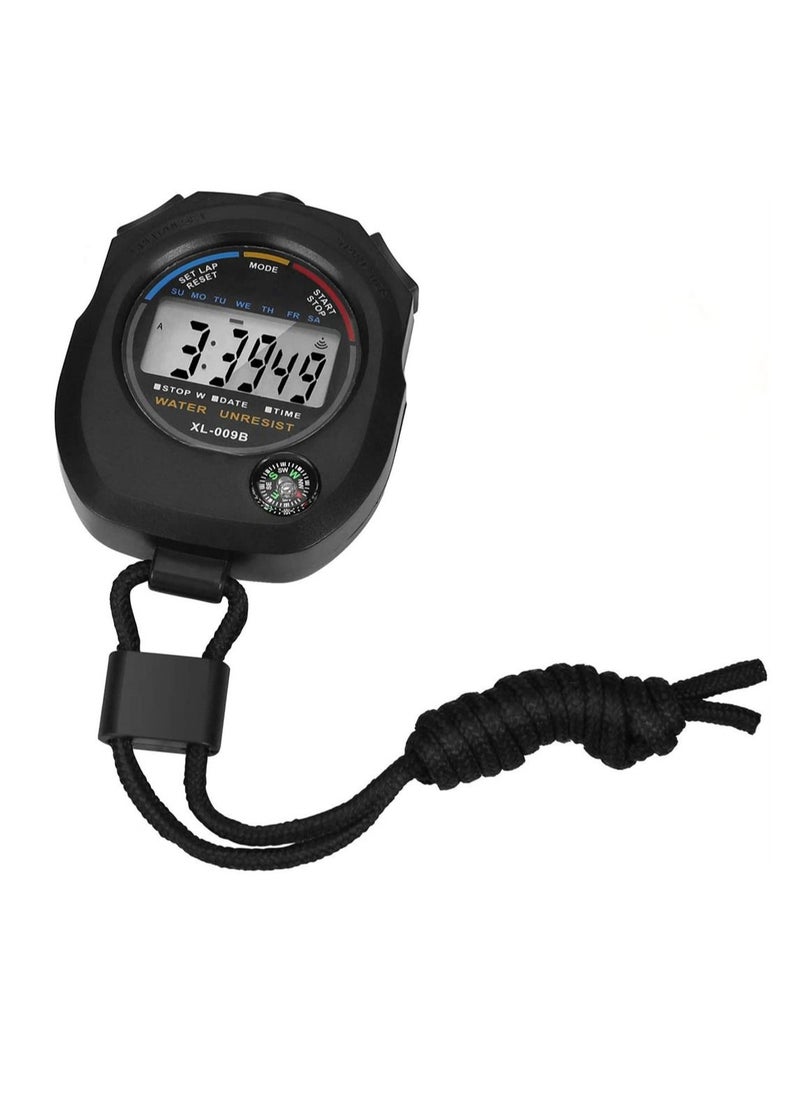 SYOSI Stopwatch Timer Black Interval Timer with Big Screen Dedicated to Training and Sports Digital Sports Stopwatch Easy to Operate Stopwatches  - Image 5