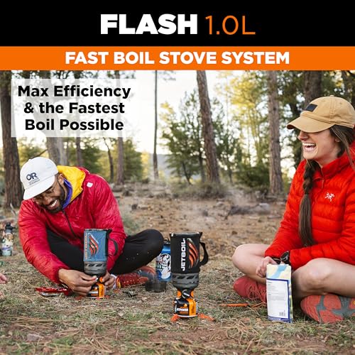 Jetboil Flash 10L Portable Fast Boil Stove for Camping and Backpacking with 1Step Auto Ignition PropaneIsobutane Burner with Cooking Cup Ocean Topo - Image 3