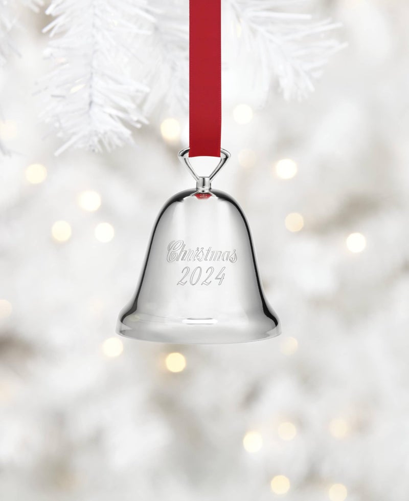 Reed & Barton 895958 2024 Annual Silverplate Christmas Tree Bell  Ornaments - Image 3