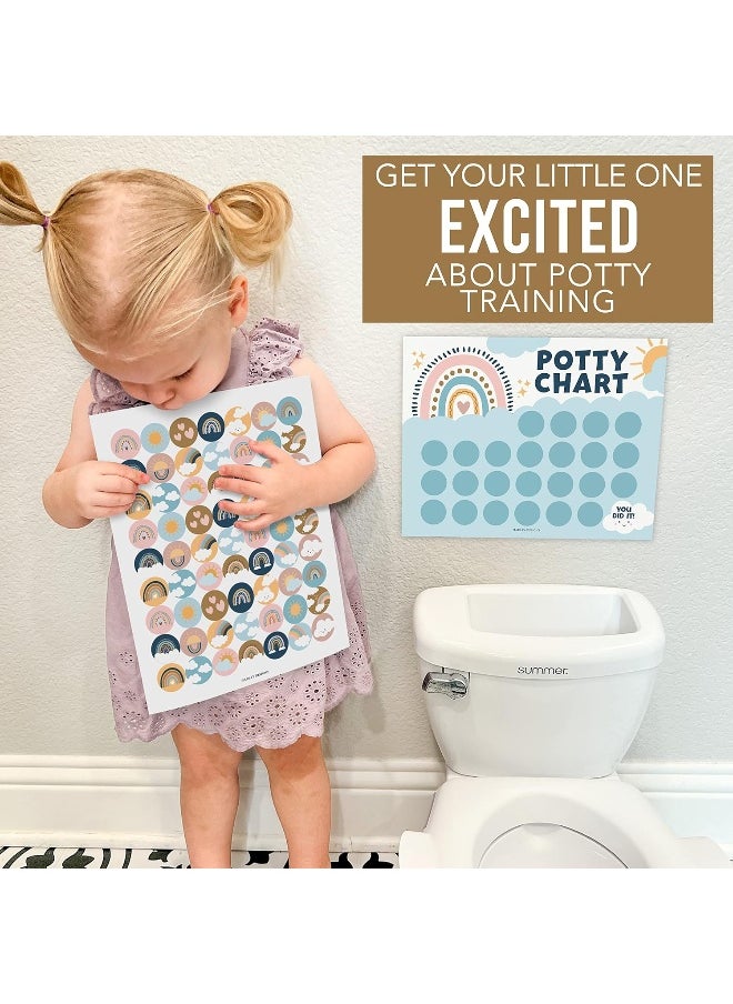 Hadley Designs Boho Potty Training Chart for Toddler Girls - Potty Training Sticker Chart for Girls Potty, Potty Chart for Girls with Stickers, Sticker Chart for Kids Potty Training Reward Chart, Kids Reward Chart  - Image 4