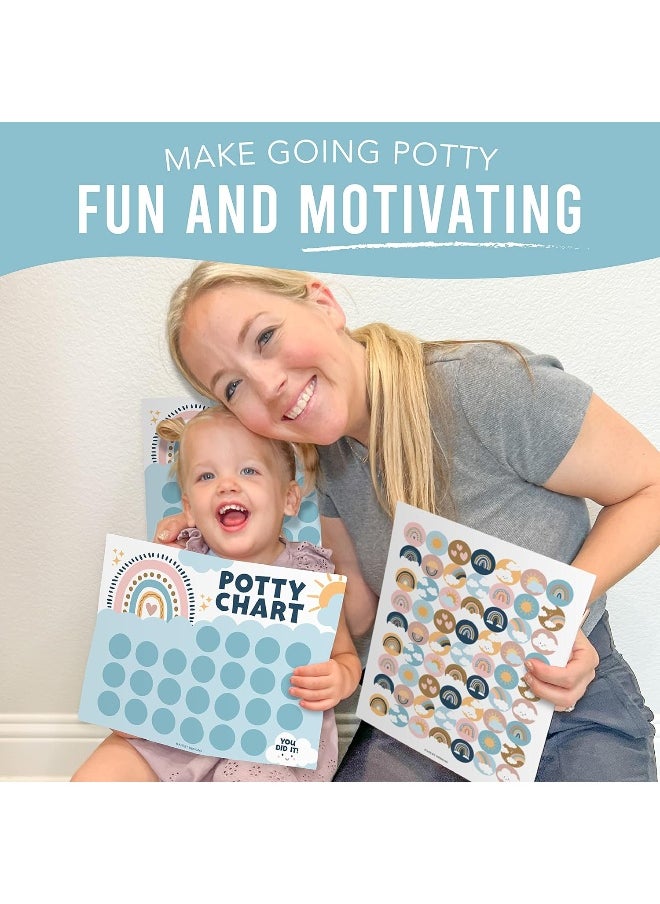 Hadley Designs Boho Potty Training Chart for Toddler Girls - Potty Training Sticker Chart for Girls Potty, Potty Chart for Girls with Stickers, Sticker Chart for Kids Potty Training Reward Chart, Kids Reward Chart  - Image 5
