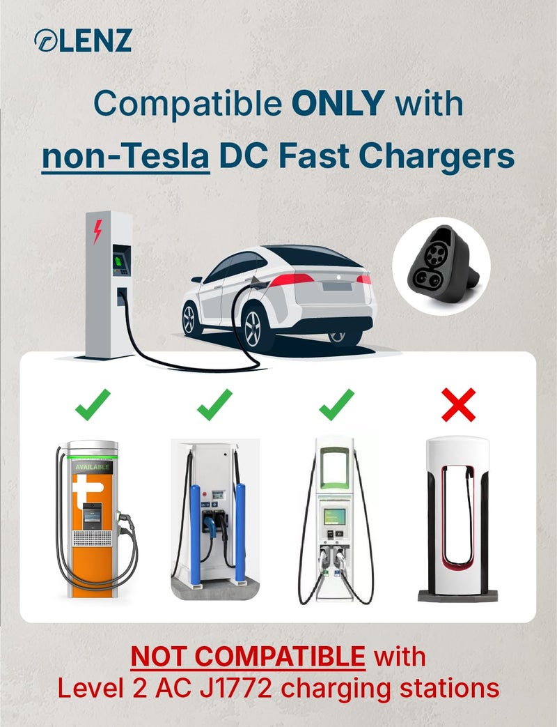 LENZ CCS1 to NACS Charging Adapter, Charge NACS-Port EVs at CCS1 DC Fast Charge Stations â€“ Compatible with 2021+ Tesla and 2026+ Hyundai, Kia, Rivian, Toyota and More - SGS Listed to UL 2251 - Image 5