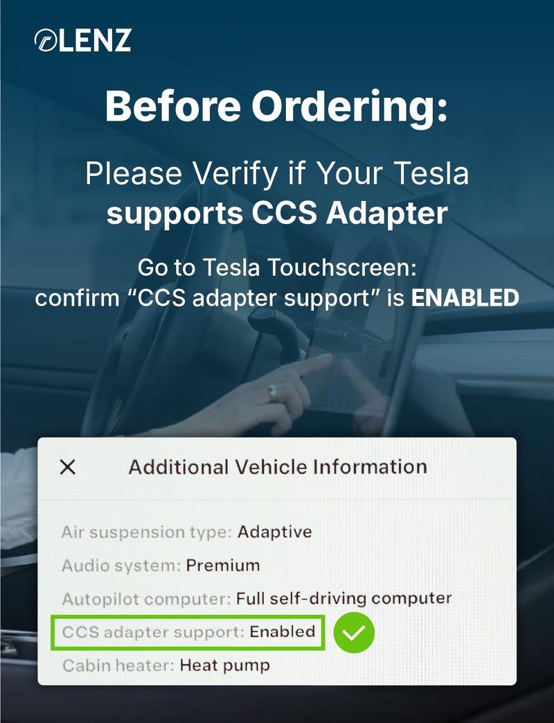 LENZ CCS1 to NACS Charging Adapter, Charge NACS-Port EVs at CCS1 DC Fast Charge Stations â€“ Compatible with 2021+ Tesla and 2026+ Hyundai, Kia, Rivian, Toyota and More - SGS Listed to UL 2251 - Image 3