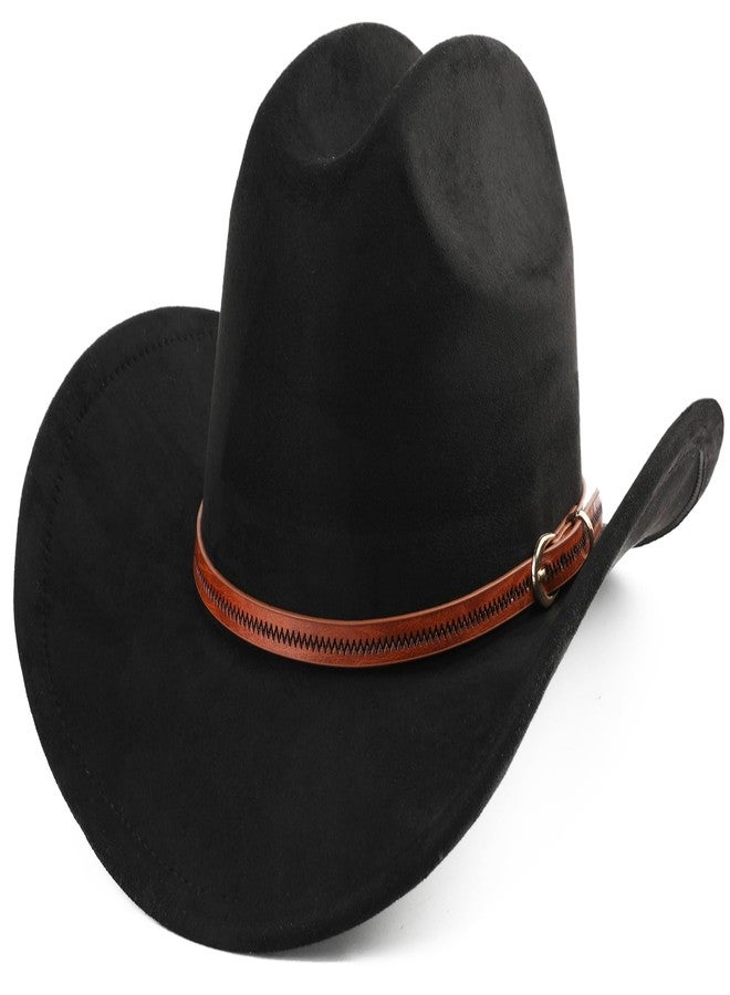 Pro Celia Cowboy Hat for Women and Men Wide Brim Western Cowgirl Hat (US, Alpha, One Size, Black) - Image 1