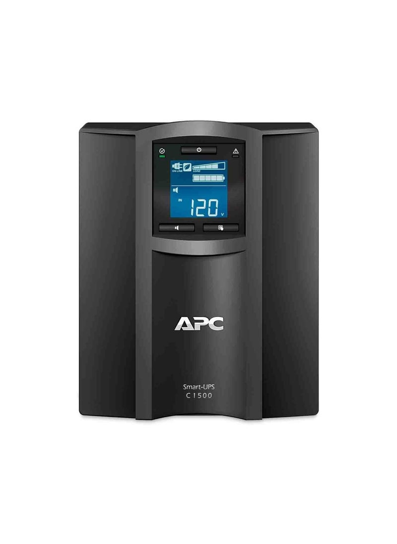 APC - Smart-UPS SMC SmartConnect - SMC1500IC - Uninterruptible Power Supply 1500VA (Cloud enabled, 8 Outlets IEC-C13), Black - Image 1