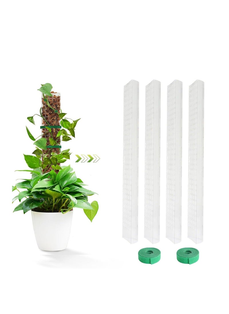 Generic - 24 Inch Plastic Moss Pole for Plants Monstera, Climbing Plants, Plant Support for Indoor Plants Work with Sphagnum Moss, 4 Pcs - Image 1