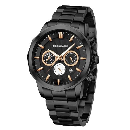 Giordano Multi-Function Analog Watch for Men with Textured Dial, Classic Stainless Steel Strap and Date Function - Image 1