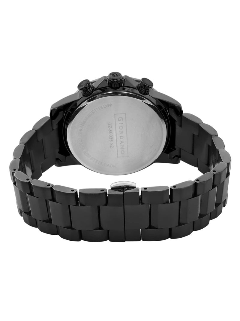 Giordano Multi-Function Analog Watch for Men with Textured Dial, Classic Stainless Steel Strap and Date Function - Image 4