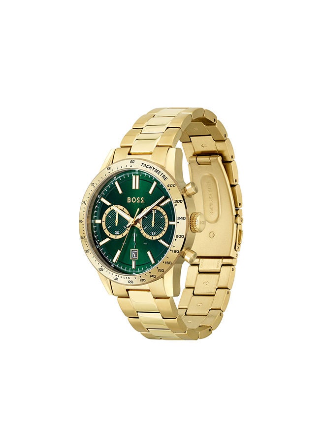 HUGO BOSS ساعة يد كرونوغراف دائرية من الستانلس ستيل للرجال 1513923 - 44 ملم - Image 2