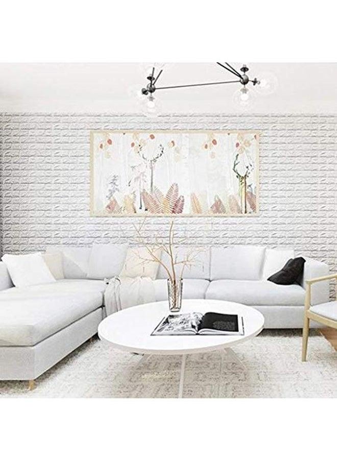 SITELONGS 3D Embossed Brick Stone Wall Sticker White 70x77cm  - Image 3