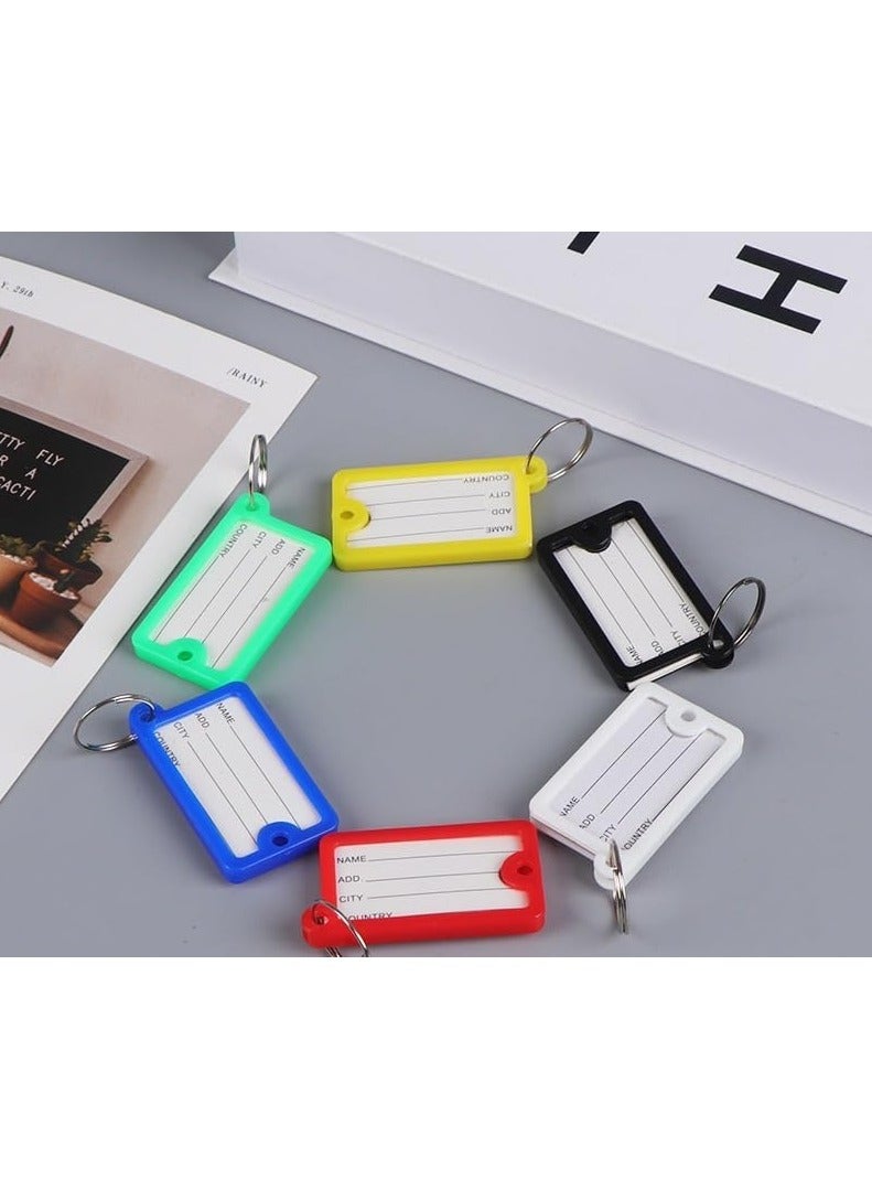 Rubik Large Plastic Key Tags with Labels 30pcs Pack, Durable Key Rings with Labels For Keys Identification, Luggage, Hotels (Green)  - Image 4