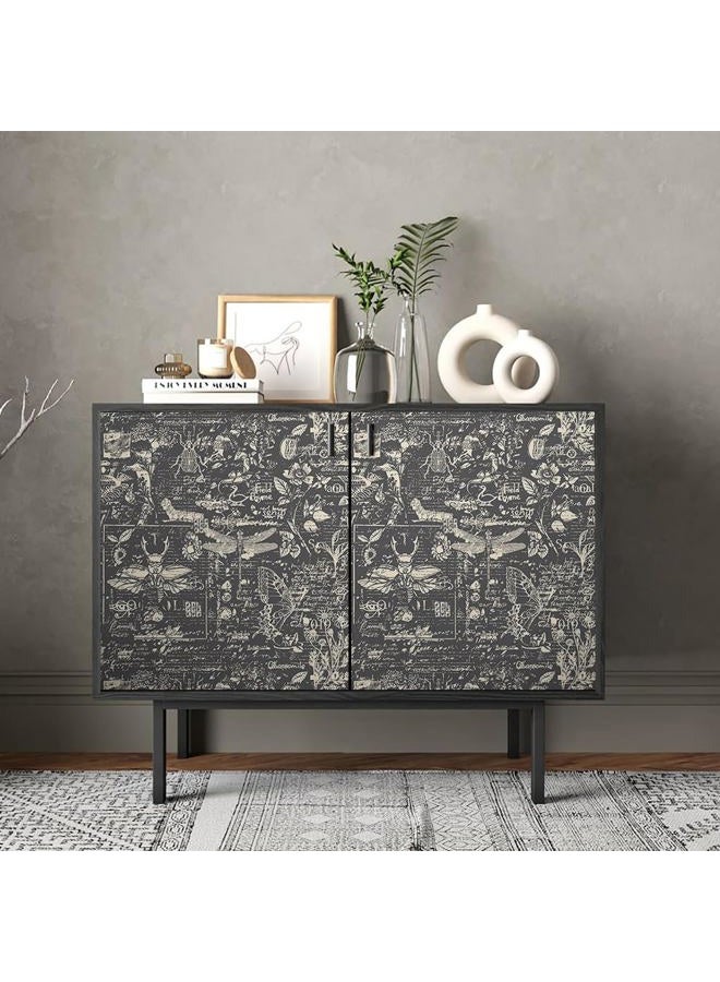 REDAMANCY Ash Black Grey Insects Animals Speimen Sketch Abstract Art Modern Peel and Stick Wallpaper Stick on Contact Paper Wall Paper Easy Peel Off for nightstand Drawer Cabinet Renter - Image 4