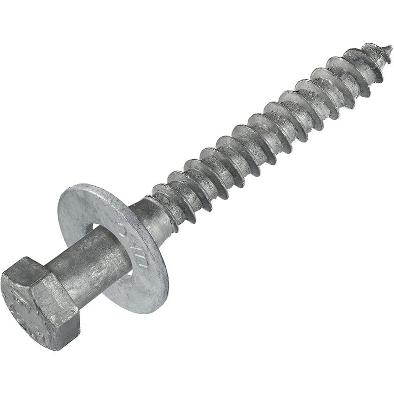 MAKERS BOLT 3/8 x 3 (50 Pack) Lag Screw Kit, 50 Screws and 50 washers, Hot Dip Galvanized, Meets ASME B18.2.1 Industrial/Commercial Grade by Makers Bolt - Image 1