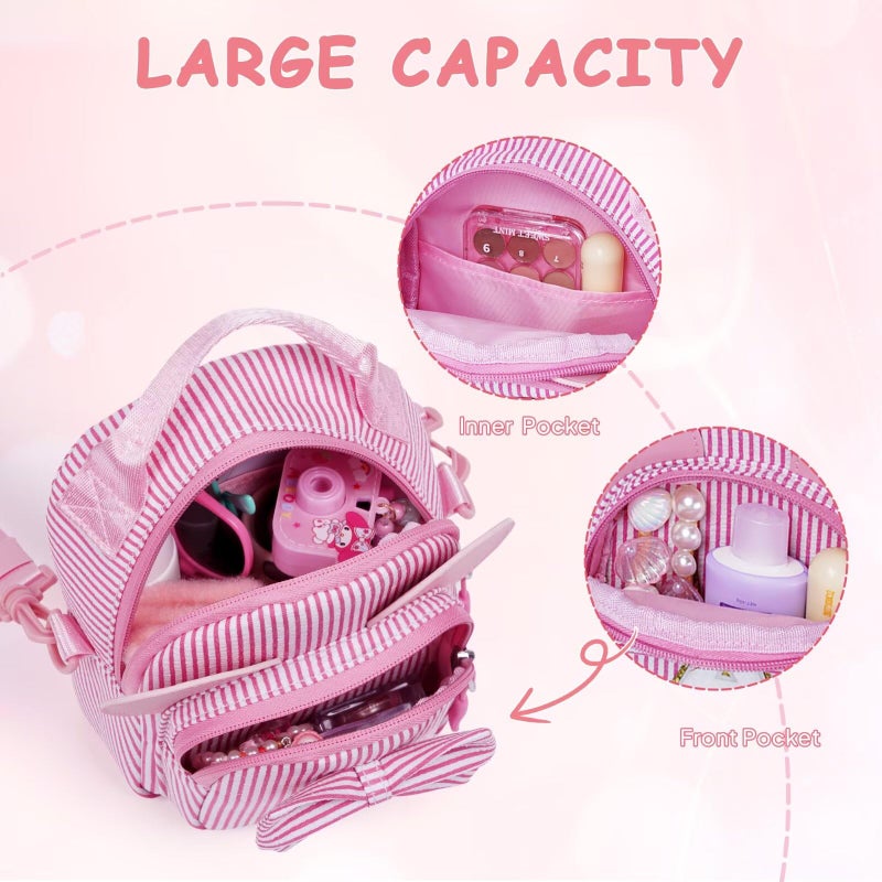 YOOLIFE Birthday Gifts for 2 3 4 5 6 7 8 Year Old Girls, Initial Crossbody Bag Purse for Girls Kids Toddler, Gifts for Kids Girl Daughter Granddaughter Niece, Pink A - Image 5